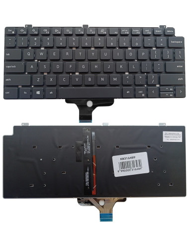 Klaviatūra DELL Latitude 7310, su pašvietimu, US