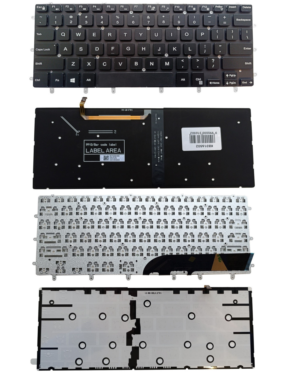 Klaviatūra DELL Inspiron 7558, 7568, XPS 15 9550, 9560, 9570, su pašvietimu, US