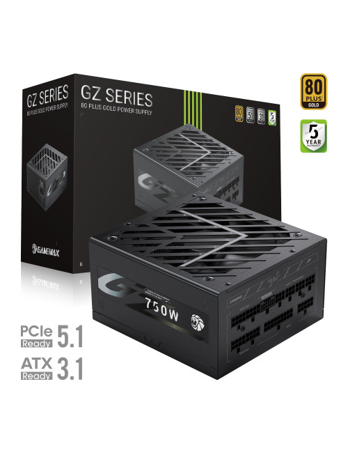 Gamemax Power Supply, 80 PLUS, Gold | GZ 750G | 750 W