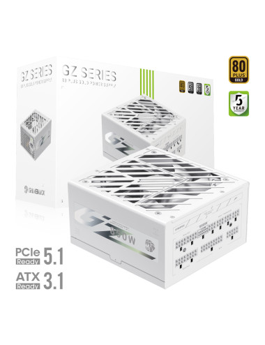 Gamemax Power Supply, 80 PLUS, Gold | GZ 850G WH | 850 W
