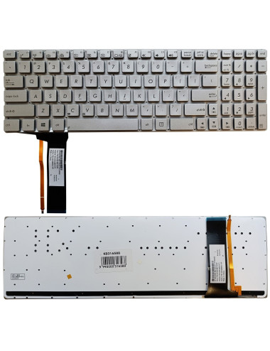 Klaviatūra ASUS N56, N76, N750, su pašvietimu, US