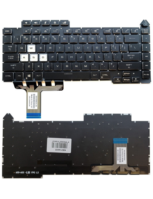 Keyboard ASUS G15 G513, G513Q, G533, with RGB backlight, US
