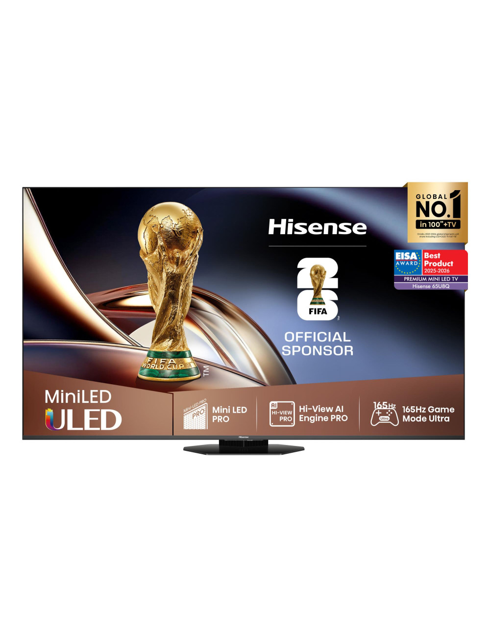 TV Set|HISENSE|65 "|4K Ultra HD|3840 x 2160 pixels|Flat|16:9|ULED|65U8Q