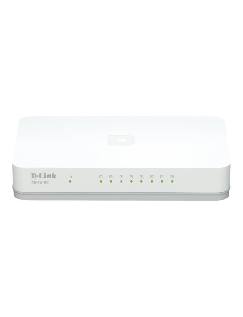 D-Link | Switch | GO-SW-8G/E | Unmanaged | Desktop | Gigabit Ethernet (copper) ports quantity 8