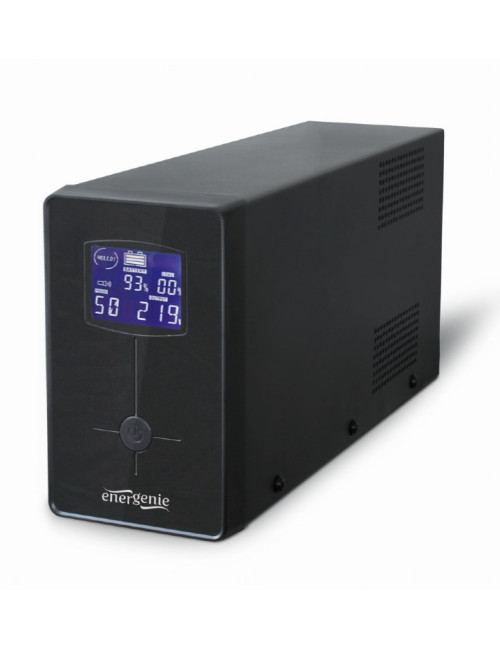 EnerGenie UPS with USB and LCD display, Black | EG-UPS-034 | 1500 VA | 900 W
