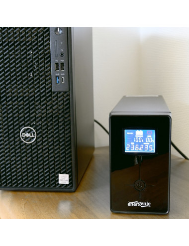 EnerGenie UPS with USB and LCD display, Black | EG-UPS-034 | 1500 VA | 900 W