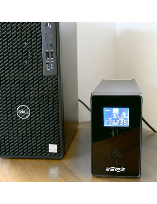 EnerGenie UPS with USB and LCD display, Black | EG-UPS-034 | 1500 VA | 900 W