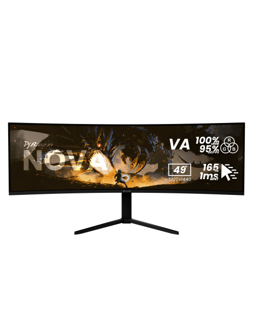 Arozzi Nova | 49 " | VA | 32:9 | 165 Hz | 4 ms | 5120 x 1440 pixels | 350 cd/m | HDMI ports quantity 2 | Black