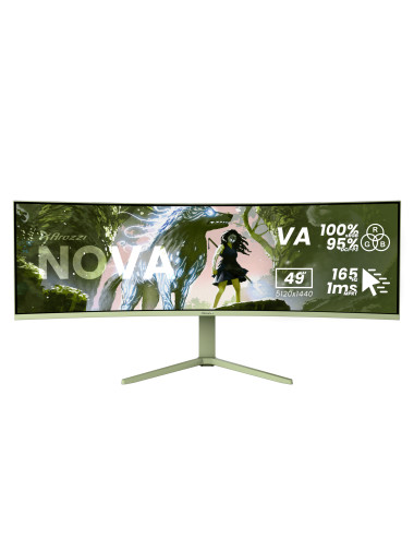 Arozzi Nova | 49 " | VA | 32:9 | 165 Hz | 4 ms | 5120 x 1440 pixels | 350 cd/m | HDMI ports quantity 2 | Forest Green