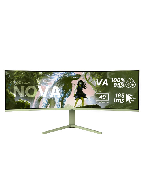 Arozzi Nova | 49 " | VA | 32:9 | 165 Hz | 4 ms | 5120 x 1440 pixels | 350 cd/m | HDMI ports quantity 2 | Forest Green