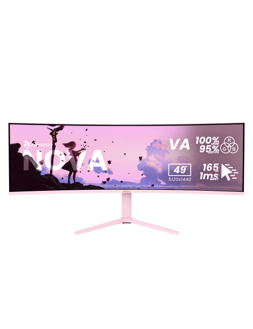Arozzi Nova | 49 " | VA | 32:9 | 165 Hz | 4 ms | 5120 x 1440 pixels | 350 cd/m | HDMI ports quantity 2 | Pink