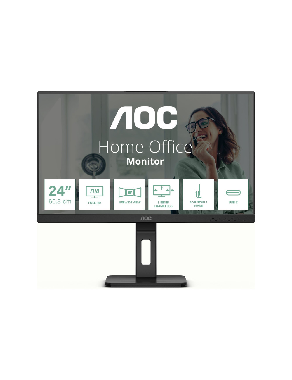 AOC | Monitor | 24P3CV | 23.8 " | IPS | Full HD | 16:9 | 75 Hz | 4 ms | 1920 x 1080 pixels | 300 cd/m | HDMI ports quantity 1 | 