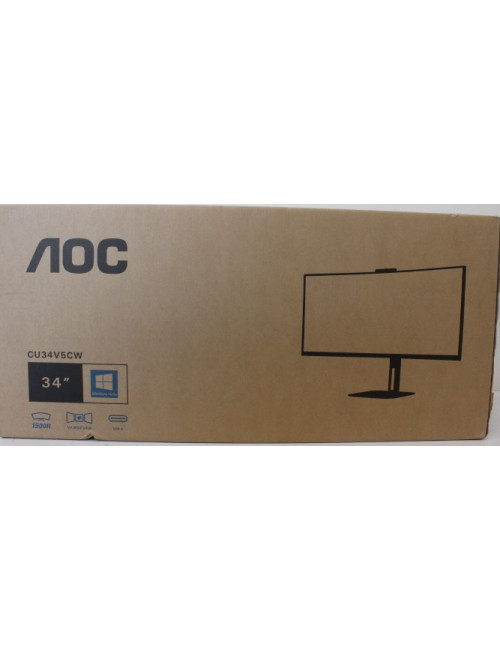 SALE OUT. AOC | CU34V5CW/BK | 34 " | VA | 21:9 | 100 Hz | 4 ms | 3440 x 1440 pixels | HDMI ports quantity 1 | Warranty 36 month(