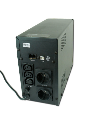 EnerGenie | UPS with USB and LCD display, Black | 1200 VA