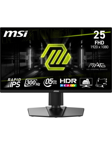 LCD Monitor|MSI|MAG 255PXF|24.5"|Gaming|Matte|Panel IPS|1920x1080|16:9|300Hz|0.5 ms|Speakers|Colour Black|MAG255PXF