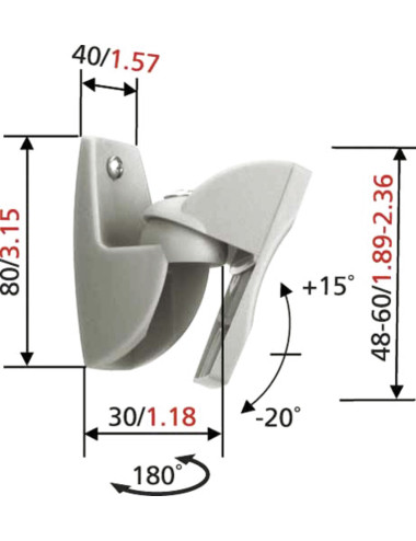Vogels | Loundspeaker Mount | VLB500 2 pcs. | Turn, Tilt | Maximum weight (capacity) 5 kg | Black