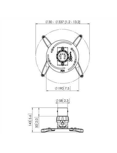 Vogels | Projector Ceiling mount | Turn, Tilt | Maximum weight (capacity) 15 kg | White