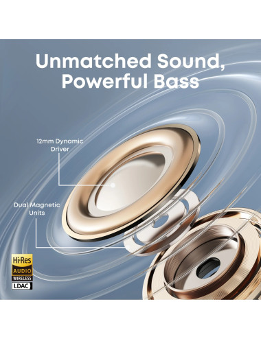 Anker Soundcore Open-Ear Clip-On Earbuds with Adaptive Comfort | AeroClip | Built-in microphone | Bluetooth | Black