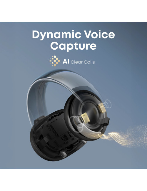 Anker Soundcore Open-Ear Clip-On Earbuds with Adaptive Comfort | AeroClip | Built-in microphone | Bluetooth | Black