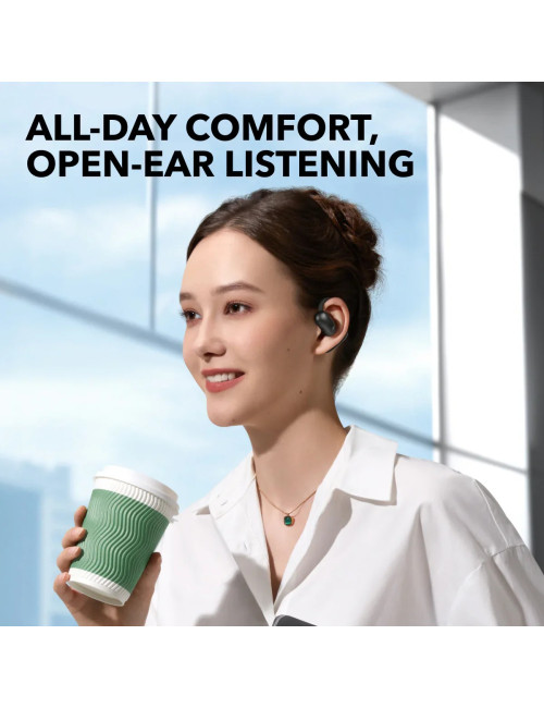 Anker Soundcore Adjustable Open-Ear Wireless Earbuds | AeroFit 2 | Built-in microphone | Bluetooth | Black