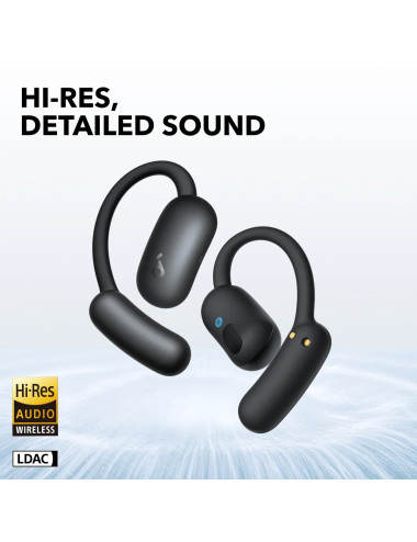 Anker Soundcore Adjustable Open-Ear Wireless Earbuds | AeroFit 2 | Built-in microphone | Bluetooth | Black