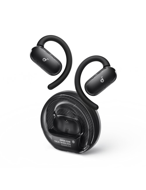 Anker Soundcore Open-Ear Headphones, Comfortable Fit, Clear Sound, Lidless Case | V40i | Built-in microphone | Bluetooth | Black