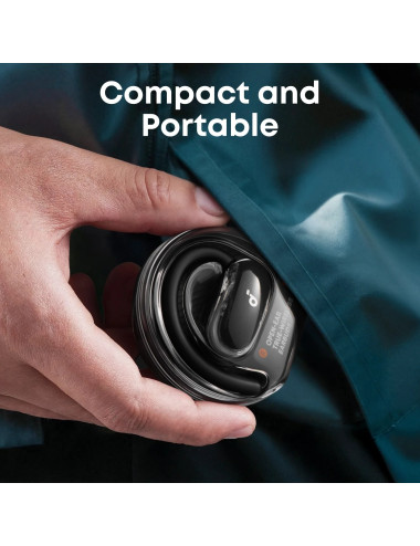 Anker Soundcore Open-Ear Headphones, Comfortable Fit, Clear Sound, Lidless Case | V40i | Built-in microphone | Bluetooth | Black