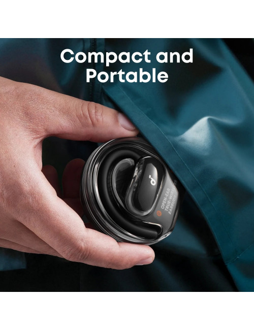 Anker Soundcore Open-Ear Headphones, Comfortable Fit, Clear Sound, Lidless Case | V40i | Built-in microphone | Bluetooth | Black