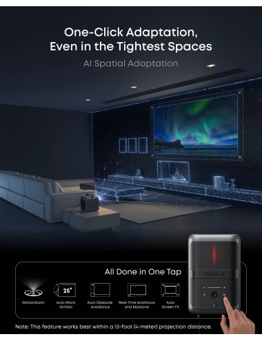 Anker Nebula Laser Projector | 4K UHD (3840 x 2160) | 3500 ANSI lumens | Black/Gray