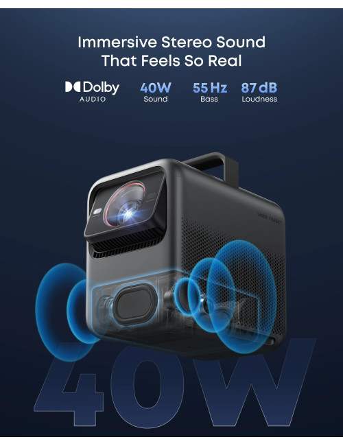 Anker Nebula Laser Projector | 4K UHD (3840 x 2160) | 3500 ANSI lumens | Black/Gray