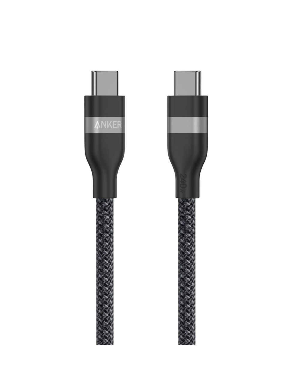 Anker USB-C to USB-C Cable Braided, 0.9m, 240W, Black | Anker USB-C Braided Cable, 0.9 m