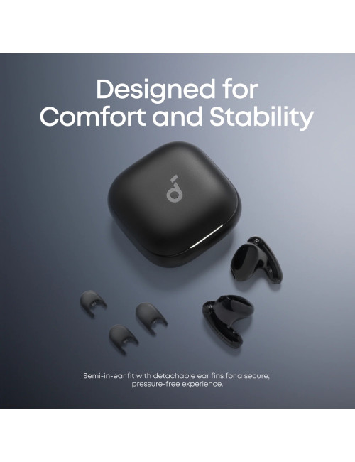 Anker Soundcore True Wireless Earphones | Liberty Buds | Bluetooth | Semi-in-ear | Microphone | Black | Noise canceling | Noise 