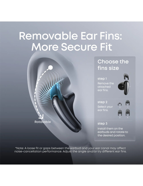 Anker Soundcore True Wireless Earphones | Liberty Buds | Bluetooth | Semi-in-ear | Microphone | Black | Noise canceling | Noise 