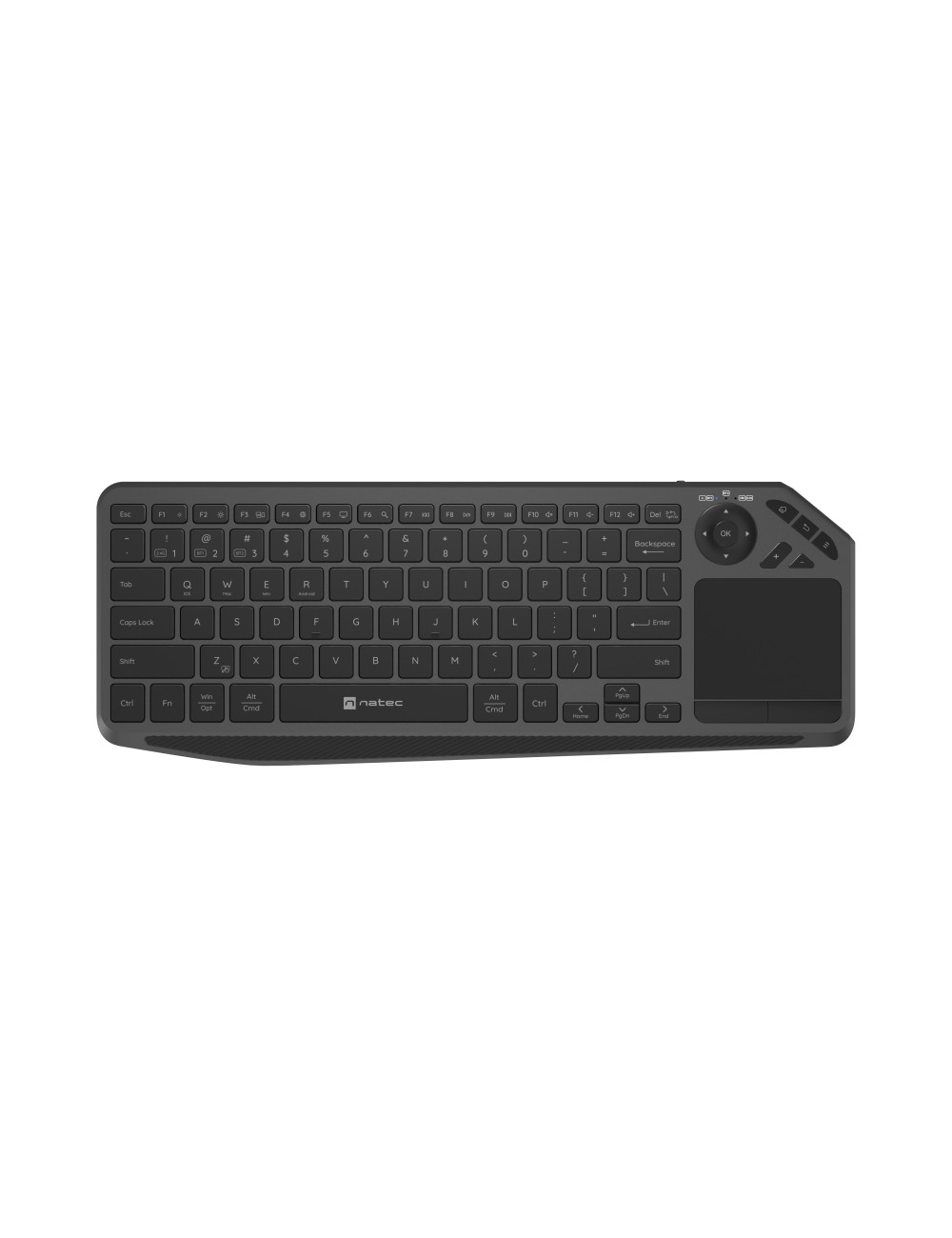 Natec Turbot 2 | Keyboard | Wireless | US | Bluetooth | Black/Gray