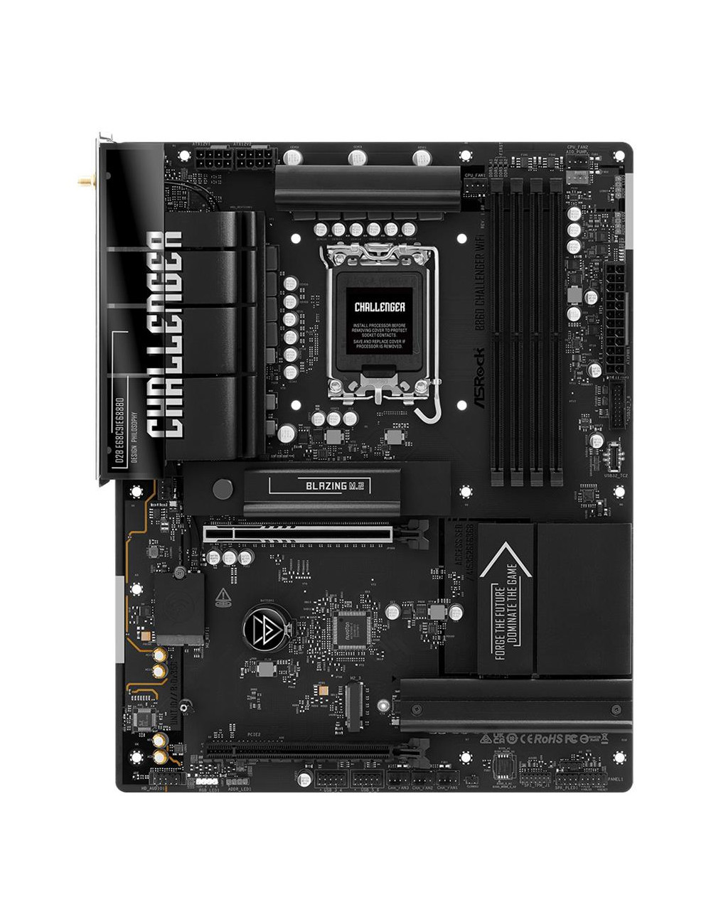 Mainboard|ASROCK|Intel B860|LGA 1851 (Socket V1)|ATX|RAM DDR5-SDRAM|4xSlots|Wi-Fi Yes|Bluetooth Yes|1xNumber of M.2 (M) slots|B8