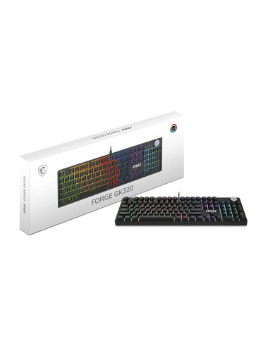 MSI FORGE GK320 RED US | Gaming keyboard | Wired | US | Mechanical RED Switches