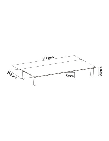 Digitus Universal glass monitor riser DA-90358 | 13-32 " | Maximum weight (capacity) 20 kg