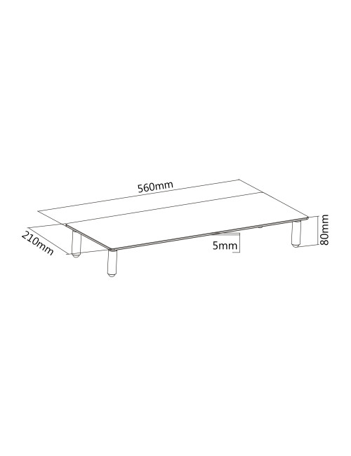 Digitus Universal glass monitor riser DA-90358 | 13-32 " | Maximum weight (capacity) 20 kg
