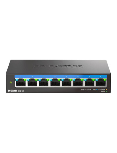 D-LINK DMS-108/E 8-Port 2.5G Multi-Gigabit Desktop Switch | D-Link