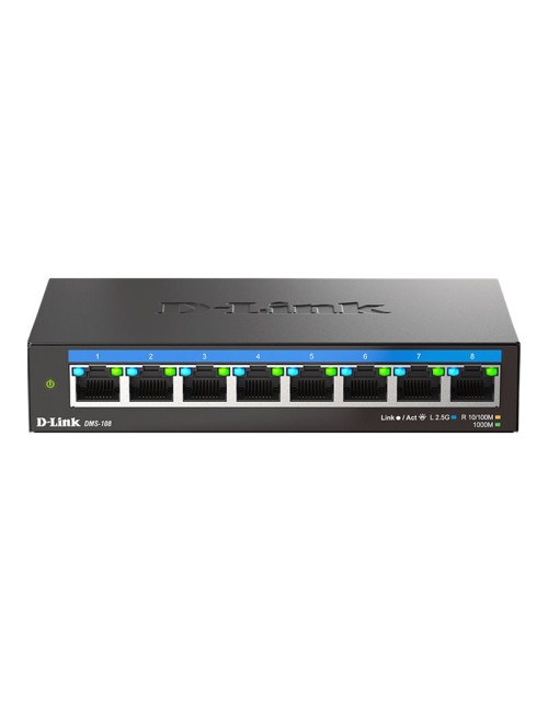 D-LINK DMS-108/E 8-Port 2.5G Multi-Gigabit Desktop Switch | D-Link
