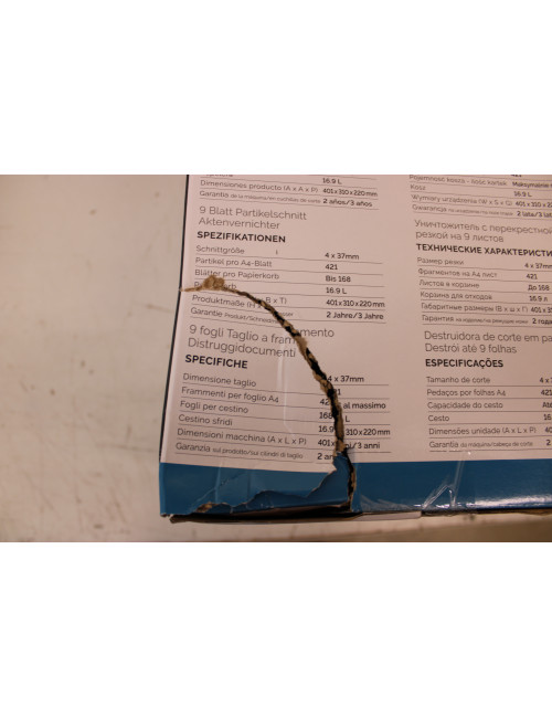 SALE OUT. Powershred | LX50 | Black | 17 L | Credit cards shredding | DAMAGED PACKAGING | Paper handling standard/output 9 sheet