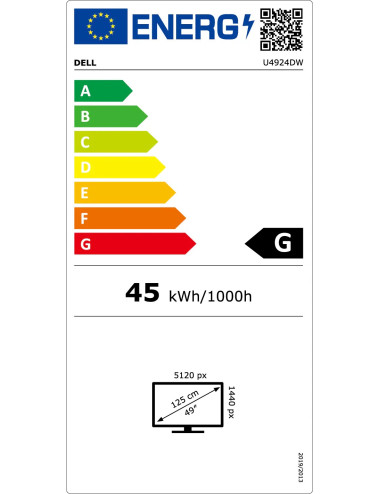 Dell | LCD UltraSharp Monitor | U4924DW | 49 " | IPS | 5K Dual QHD | 32:9 | 60 Hz | 5 ms | 5120 x 1440 | HDMI ports quantity 2 |