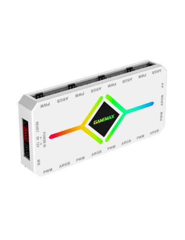 Gamemax | V4.0 ARGB PWM HUB WT | Hub for Gaming Chassis