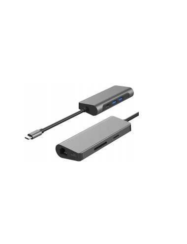 Gigabyte USB-C 7in1 Docking Station | microSD, RJ-45 (Ethernet), USB 3.0 A, USB-C, SD, HDMI, 3.5 mm | Ethernet LAN (RJ-45) ports