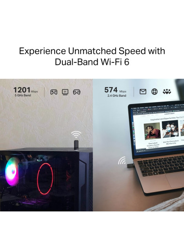 TP-LINK Archer TX23U | AX1800 Mini Wi-Fi6 Wireless USB Adapter | 802.11ax | MU-MiMO Yes | no PoE