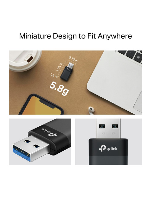 TP-LINK Archer TX23U | AX1800 Mini Wi-Fi6 Wireless USB Adapter | 802.11ax | MU-MiMO Yes | no PoE