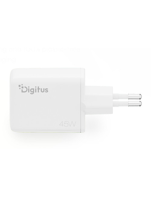 Digitus USB GaN Charger 45W, 1x USB-C, 1x USB-A | DA-10302