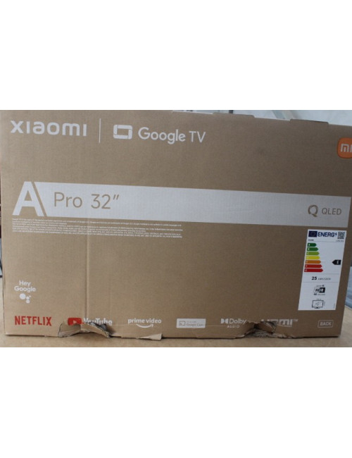 SALE OUT. Xiaomi QLED TV A Pro 2026 | 32" | Smart TV | Google TV | HD | Dark Gray | DAMAGED PACKAGING