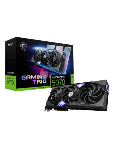 Graphics Card|MSI|NVIDIA GeForce RTX 5070|12 GB|GDDR7|192 bit|PCIE 5.0 16x|Triple slot Fansink|1xHDMI|3xDisplayPort|RTX507012GGA