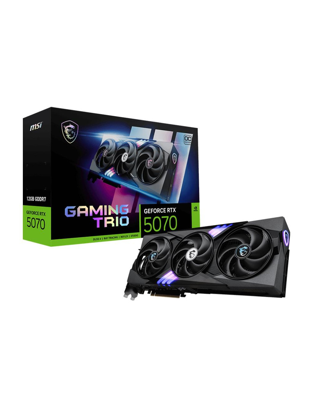 Graphics Card|MSI|NVIDIA GeForce RTX 5070|12 GB|GDDR7|192 bit|PCIE 5.0 16x|Triple slot Fansink|1xHDMI|3xDisplayPort|RTX507012GGA